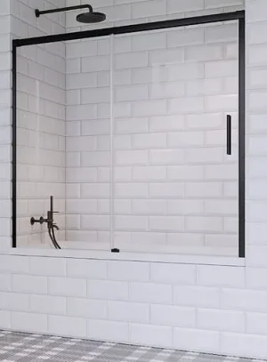 Шторка на ванну 1800мм прозрачное стекло Radaway Idea Black PN DWJ 180 L 10003180-54-01L