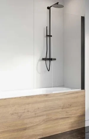 Шторка на ванну 500мм прозрачное стекло Radaway NES Black PNJ I 50 R 10011050-54-01R