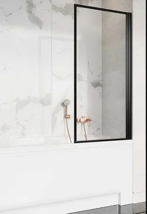 Шторка на ванну 600мм прозрачное стекло Radaway Nes Black Frame PNJ I 60 R 10011060-54-56R