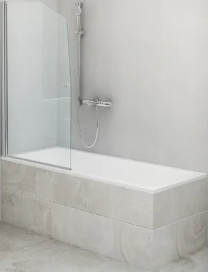 Шторка на ванну 850мм прозрачное стекло Roltechnik SWING/850 657-8500000-01-02