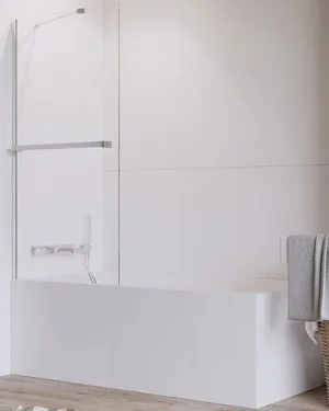 Шторка на ванну с полотенцедержателем 1000мм прозрачное стекло Radaway Idea PNJ 100 10001100-01-01W