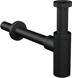 Сифон бутылочный для раковины AlcaPlast чёрный матовый A400BLACK