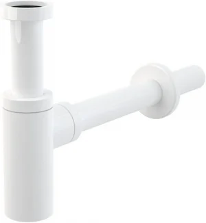 Сифон бутылочный для раковины AlcaPlast белый матовый A400B