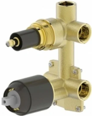 Скрытая часть смесителя для 2 потребителей Bravat Built-in D982BW-B-ENG