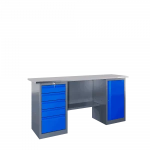 Стол-верстак универсальный, двухтумбовый, ВхШхГ 855x1800x500, SLF 181.57.2