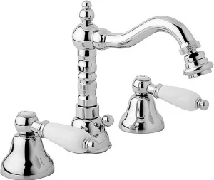 Смеситель для биде Cezares First хром/белый FIRST-BBS2-01-Bi