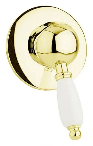 Смеситель для душа скрытого монтажа Cezares Elite золото/белый ELITE-DIM-03/24-Bi