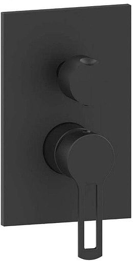 Смеситель для ванны скрытого монтажа Paffoni Ringo чёрный матовый RIN018NO/M