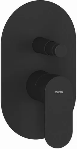 Смеситель для душа скрытого монтажа Ravak Eleganta чёрный матовый X070298
