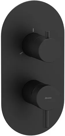 Смеситель для душа скрытого монтажа Ravak Espirit чёрный матовый X070283