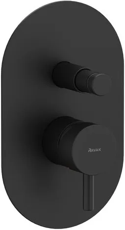 Смеситель для душа скрытого монтажа Ravak Espirit чёрный матовый X070284