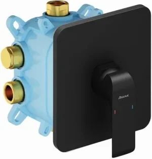 Смеситель для душа скрытого монтажа Ravak Flat чёрный матовый X070180