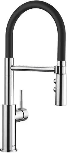 Смеситель для кухни с гибким изливом Blanco Catris-S хром/чёрный 525791