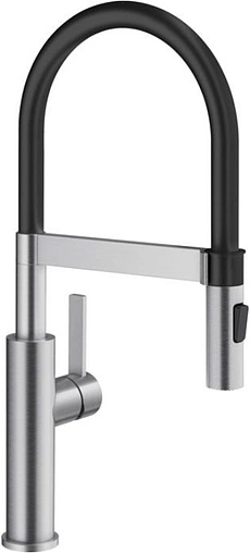 Смеситель для кухни с гибким изливом Blanco Sonea-S Flexo нержавеющая сталь/чёрный 526616