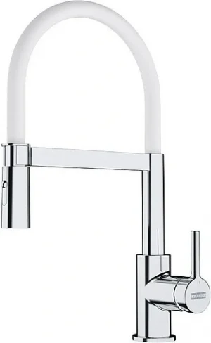 Смеситель для кухни с гибким изливом Franke Lina Semi-pro хром/белый 115.0626.088