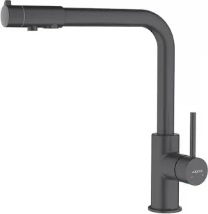 Смеситель для кухни с подключением к фильтру Aquatek Европа чёрный матовый AQ1386MB