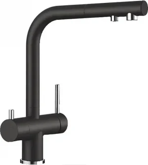 Смеситель для кухни с подключением к фильтру Blanco Fontas-S II чёрный/хром 526158