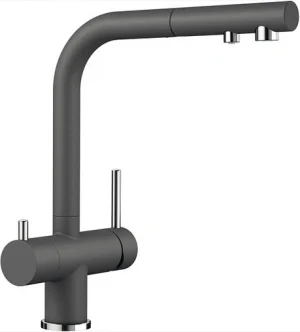 Смеситель для кухни с подключением к фильтру Blanco Fontas-S II тёмная скала/хром 525207