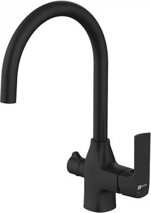 Смеситель для кухни с подключением к фильтру Lemark Ursus чёрный матовый LM7261BL