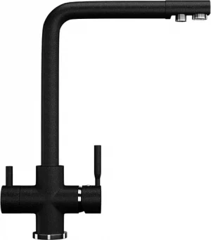 Смеситель для кухни с подключением к фильтру Ulgran чёрный U-016-308
