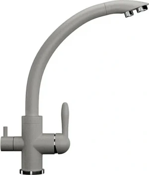 Смеситель для кухни с подключением к фильтру Ulgran серый беж U-017-310