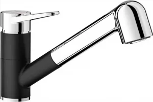 Смеситель для кухни с выдвижным изливом Blanco Blancowega-S II чёрный/хром 526428