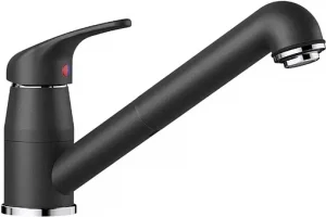 Смеситель для кухни с выдвижным изливом Blanco Daras-S Silgranit чёрный матовый 526234