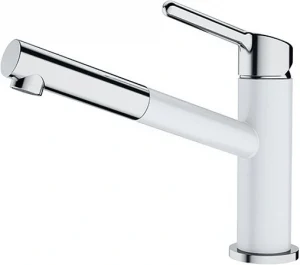 Смеситель для кухни с выдвижным изливом Franke Orbit белый/хром 115.0623.139