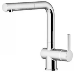 Смеситель для кухни с выдвижным изливом Gattoni Modern чёрный матовый 4070/PCNO