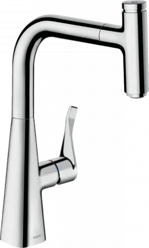 Смеситель для кухни с выдвижным изливом Hansgrohe Metris Select M71 240 1jet хром 14857000