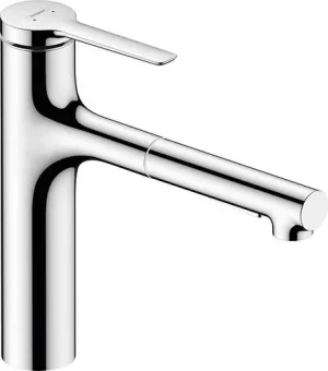 Смеситель для кухни с выдвижным изливом Hansgrohe Zesis M33 160 2jet sBox lite хром 74804000