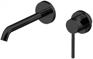 Смеситель для раковины из стены Gattoni Circle Two чёрный матовый 9137/91NO