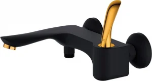 Смеситель для ванны D&K Venice Baciano чёрный матовый/золото DA1033259
