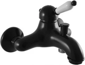 Смеситель для ванны Rav Slezak Labe чёрный матовый/белый L554.5CMAT