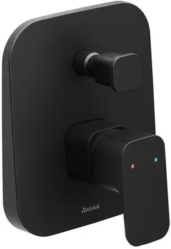 Смеситель для ванны скрытого монтажа Ravak 10° Free чёрный матовый X070156