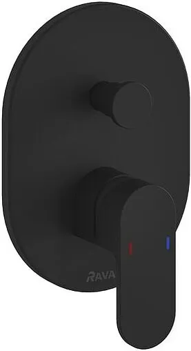 Смеситель для ванны скрытого монтажа Ravak Chrome чёрный матовый X070433