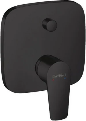 Смеситель для ванны скрытого монтажа со встроенной защитной комбинацией Hansgrohe Talis E чёрный матовый 71474670