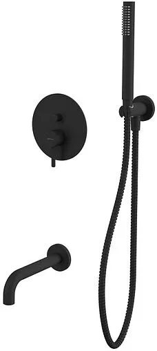 Смеситель для ванны скрытого монтажа WHITECROSS Y black чёрный матовый YSET06BL