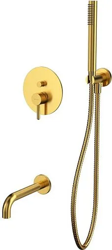 Смеситель для ванны скрытого монтажа WHITECROSS Y brushed gold золото брашированное YSET06GLB