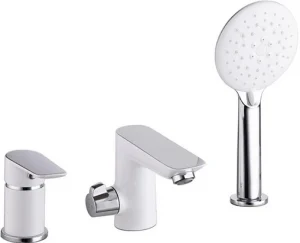 Смеситель на борт ванны на 3 отверстия IDDIS Cloud белый/хром CLOSB30i07