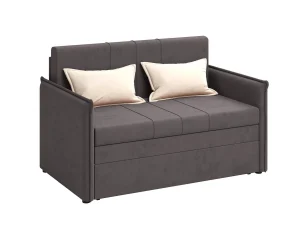 Дэнди диван-кровать 2 думки / велюр Fresh эспрессо / крем