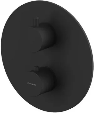 Термостат для 2 потребителей WHITECROSS Y black чёрный матовый Y1236BL