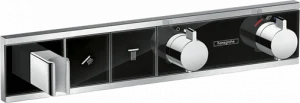 Термостат для 2 потребителей Hansgrohe RainSelect чёрный/хром 15355600