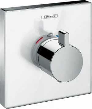 Термостат для 1 потребителя Hansgrohe ShowerSelect Glass Highflow белый/хром 15734400