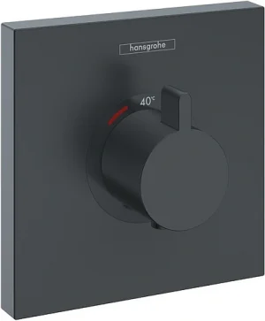 Термостат для 1 потребителя Hansgrohe ShowerSelect Highflow чёрный матовый 15760670
