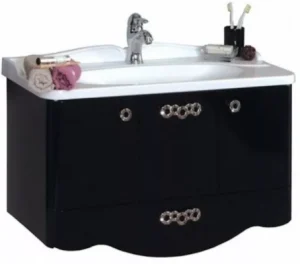 Тумба-умывальник Aquaton Венеция 90 чёрный 1A1556K0VN950