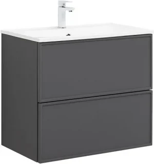 Тумба-умывальник Aquanet Арт 75 ясень графит 00329064+00318925