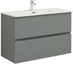 Тумба-умывальник Aquanet Джейн 100 мисти грин 00313320+