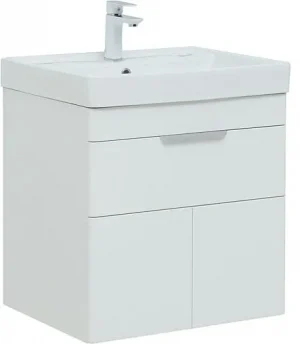 Тумба-умывальник Aquanet Ирис new 60 белый глянец 00310148+