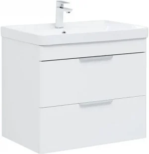 Тумба-умывальник Aquanet Ирис new 70 белый глянец 00310145+